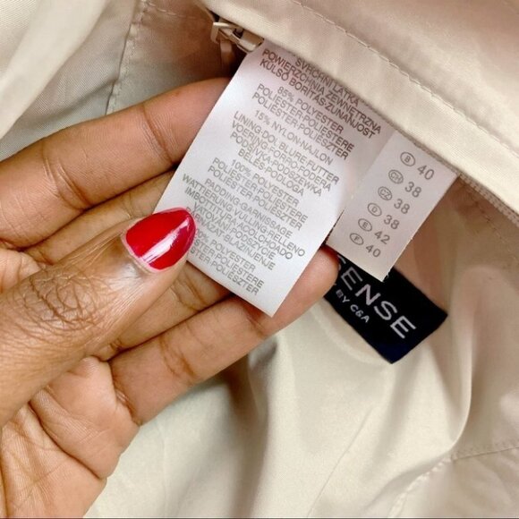 YOUR SIXTH SENSE German winter neutral cream jacket women size 8 - Picture 12 of 13